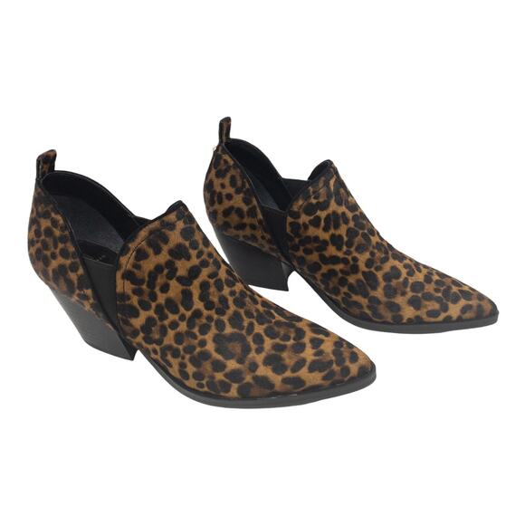 MARC FISHER  Dalaran  Leopard Calf Hair Pointed Toe Ankle Booties 7.5 Women's - Picture 3 of 13